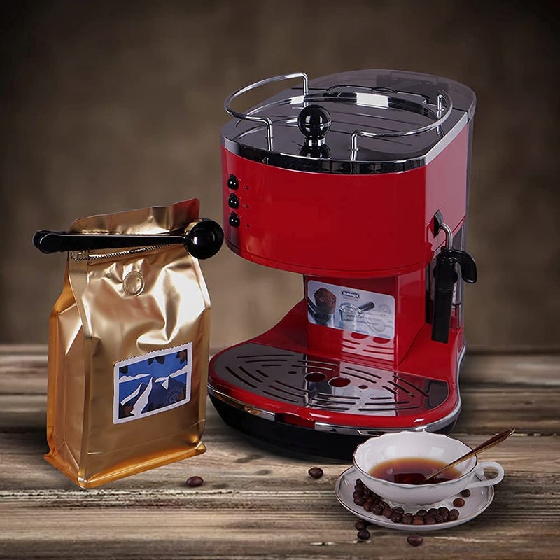 REMTAP Coffee Bags with Valve(50pcs,16 oz,1 lb) Gold High Barrier Aluminum Foil Flat Bottom Standing Coffee Beans Storage Bags,Reusable Heat Sealable Side Zipper Pouches for Home or Store - Image 5